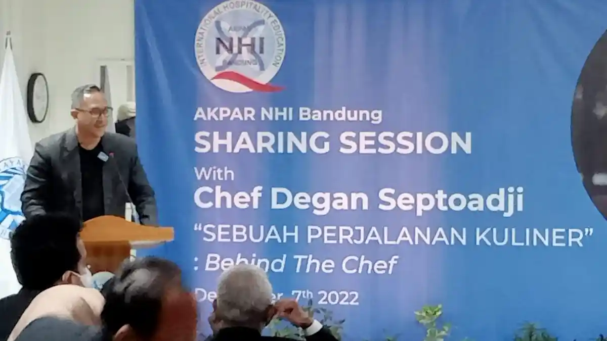 Sharing Session Chef Degan Septoadji Diharapkan Beri Inspirasi Bagi Mahasiswa Akpar NHI Bandung
