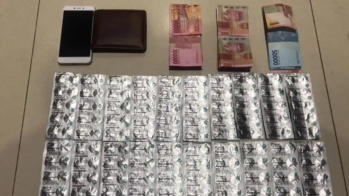 Mau Transaksi di Kedaton, Pria Ini Kedapatan Bawa 200 Butir Aprazolam