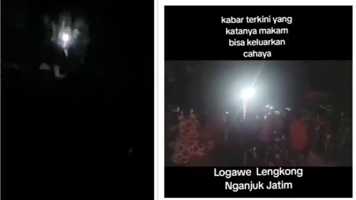 Heboh Makam di Nganjuk Keluarkan Cahaya Misterius di Malam Hari
