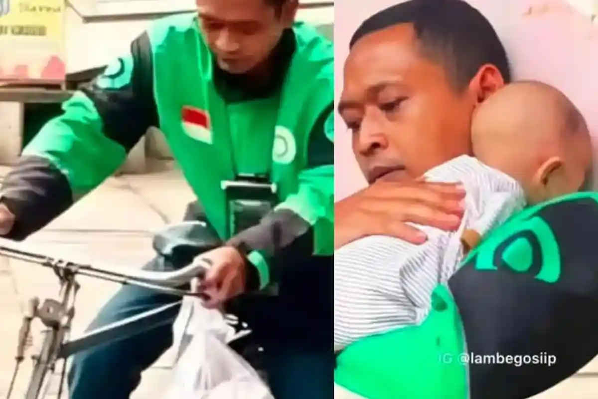 Ahmad Driver Ojol Narik Naik Sepeda Ontel karena Motornya Dicuri, Anak Sakit hingga Istri Meninggal
