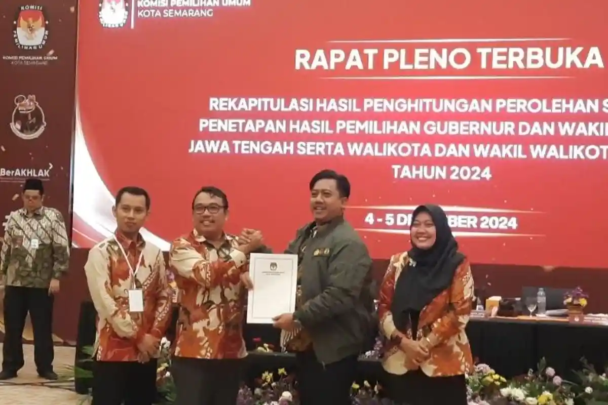 Hasil Pilwakot Semarang Menangkan Agustin-Iswar Atas Yoyok-Jos, Berikut Rincian Perolehan Suara