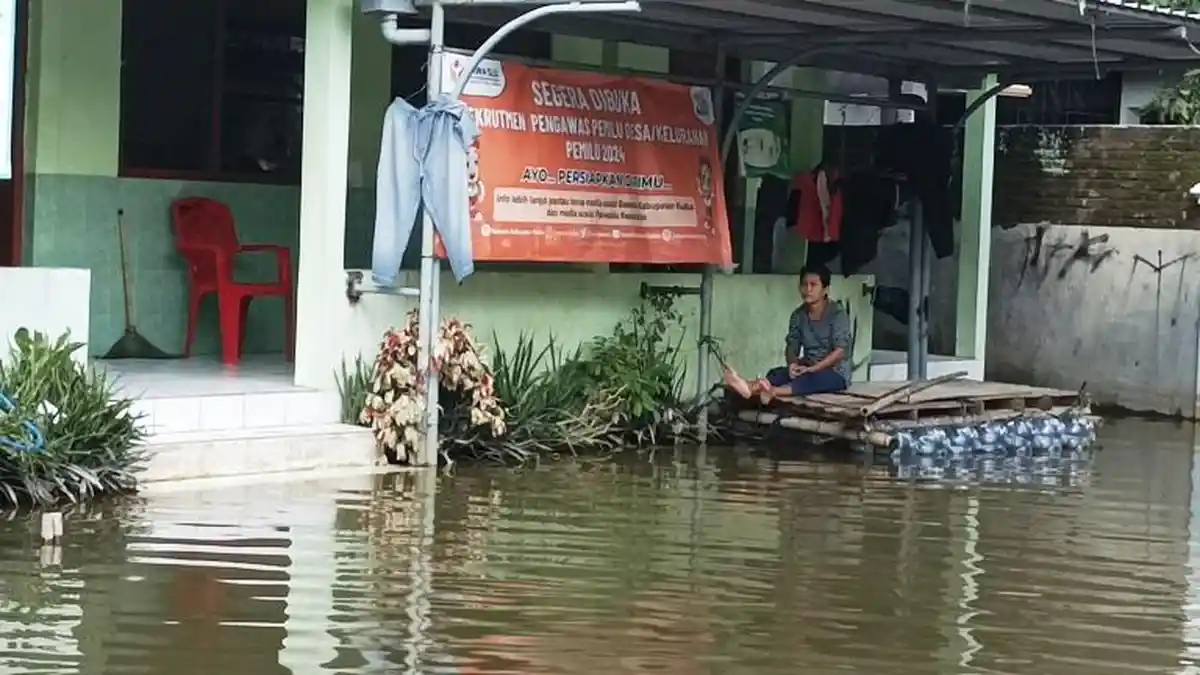 Banjir di Jetiskapuan Kudus Sudah Lebih Sepekan Tak Kunjung Surut , Warga Berharap Ada Bantuan
