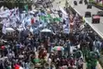 Buruh Demo Tolak Omnibuslaw