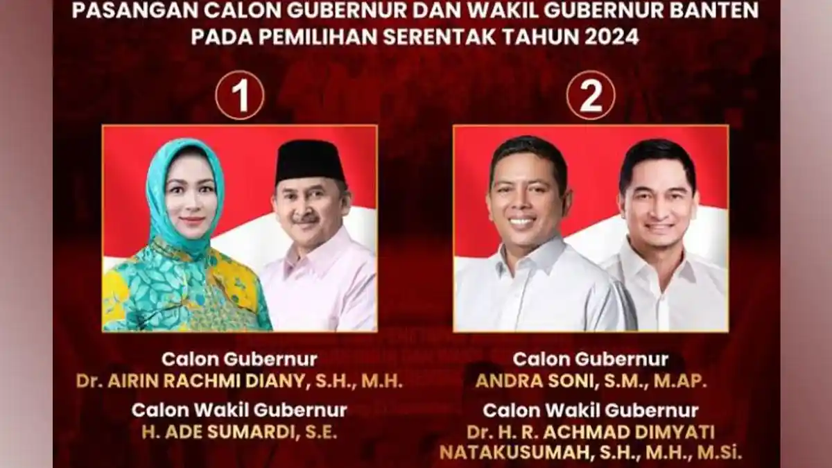 Elektabilitas Pilkada Banten 2024, Airin-Ade vs Andra-Dimyati Saingan Tebar Pesona saat Kampanye