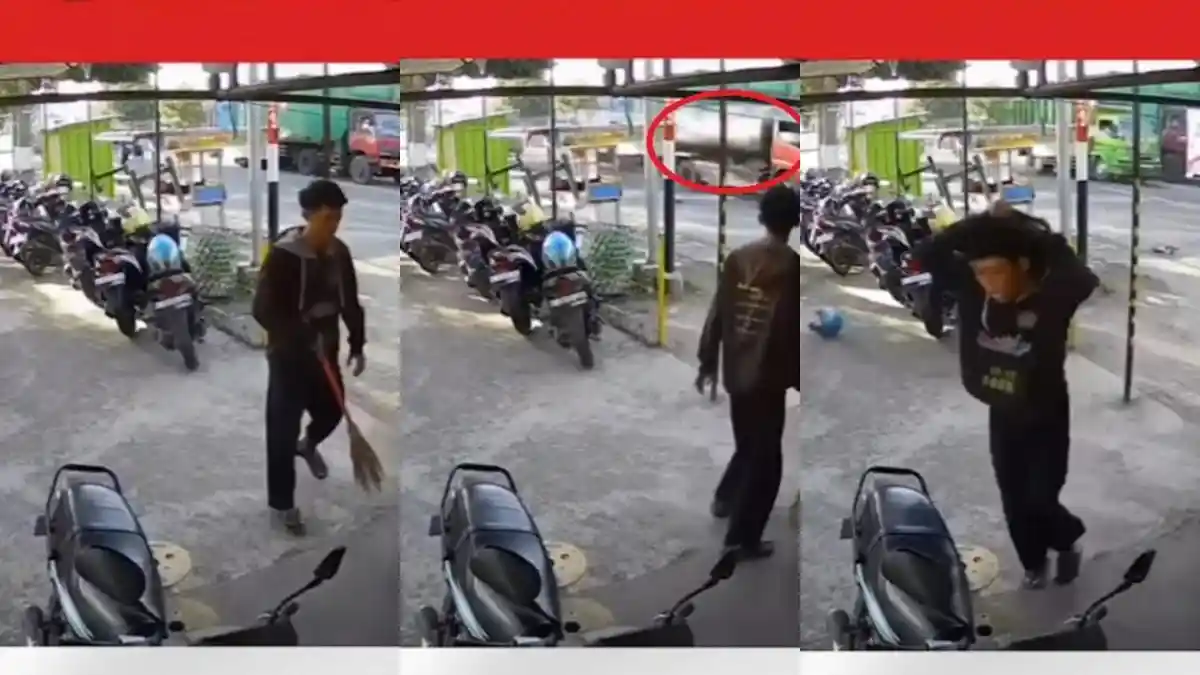 Detik-detik Kecelakaan Motor Vs Truk Tangki di Mojokerto, Kaki Pemotor Putus Terlempar Timpa Helm