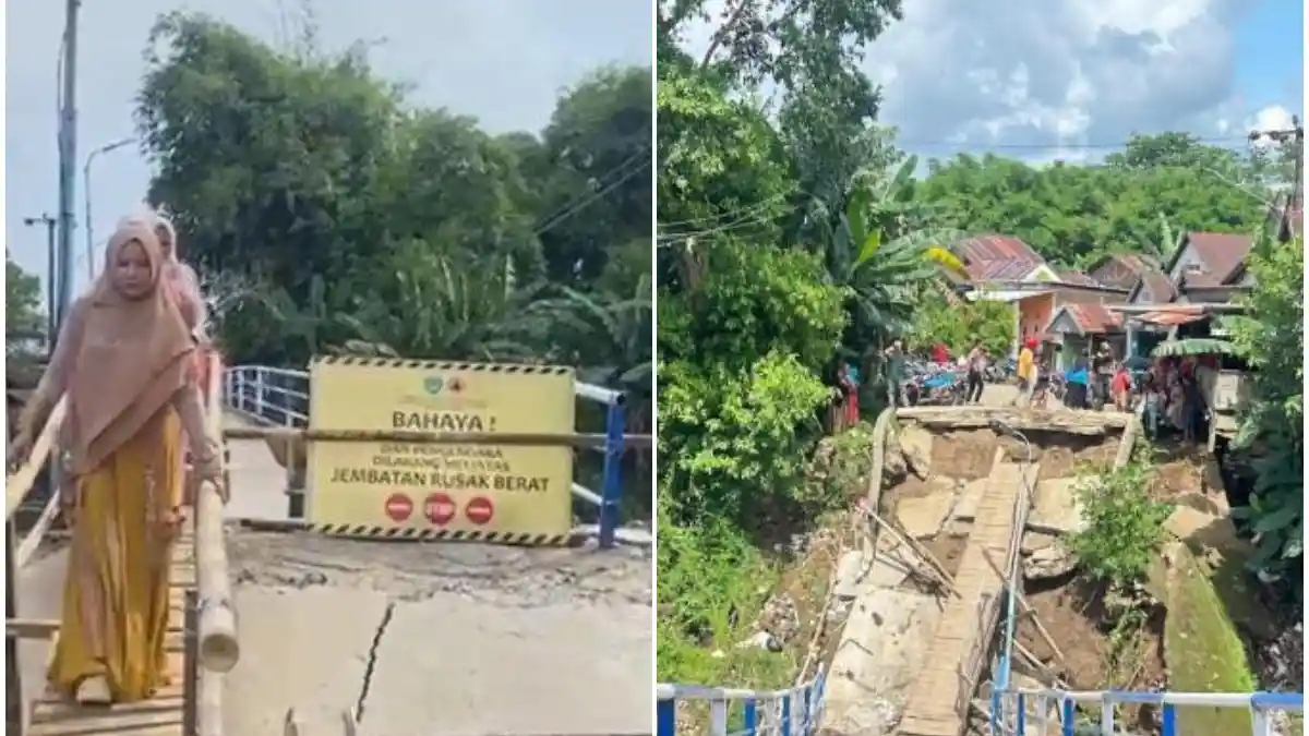Jembatan Pakere Maros Roboh Setelah 6 Bulan Diabaikan, Dulu Dinas PU dan DPRD Turun 'Lihat-lihat'