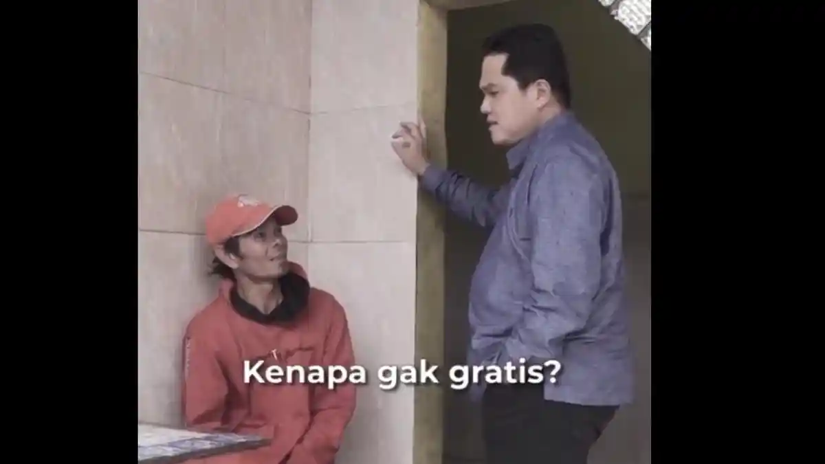 Muncul Sosok Pria Berani Tegur Balik Erick Thohir yang Protes Bayar Toilet SPBU, Singgung Setoran