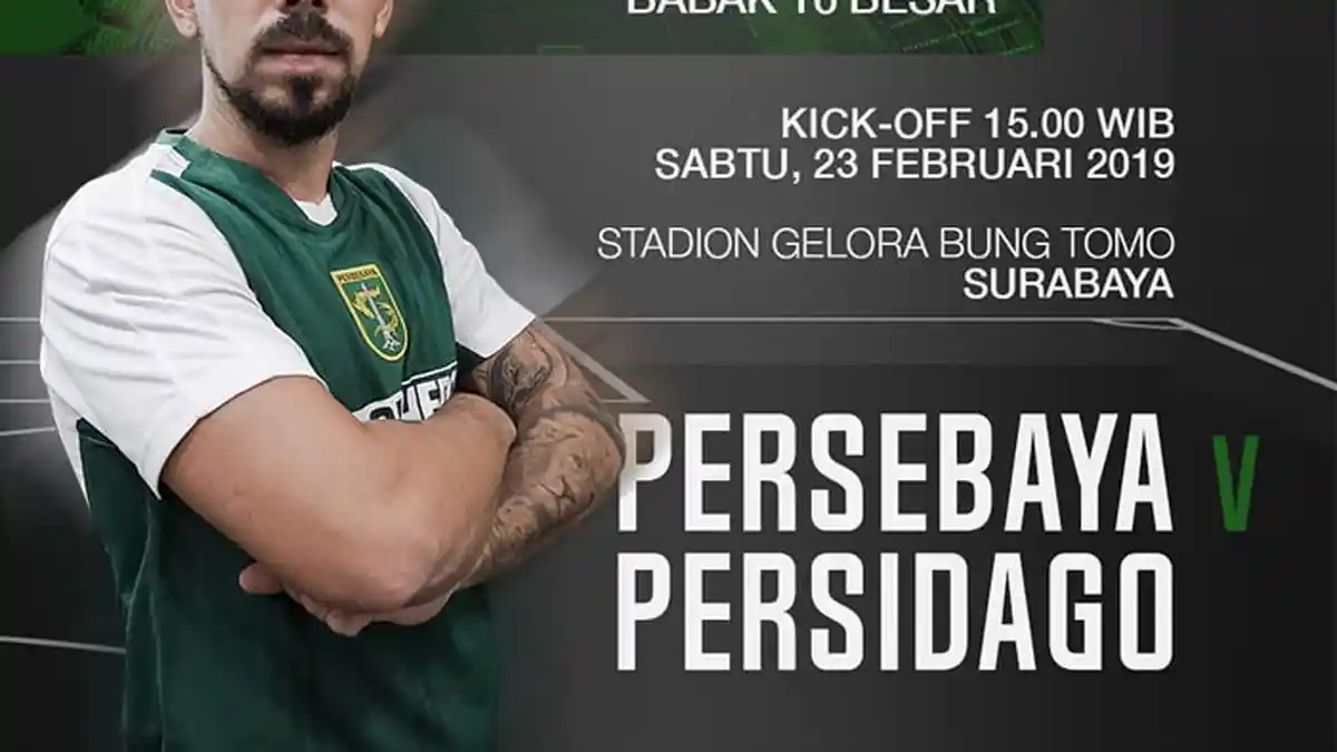 Link Live Streaming Jawapos TV - Live Streaming Persebaya vs Persidago 15.00 WIB Piala Indonesia!