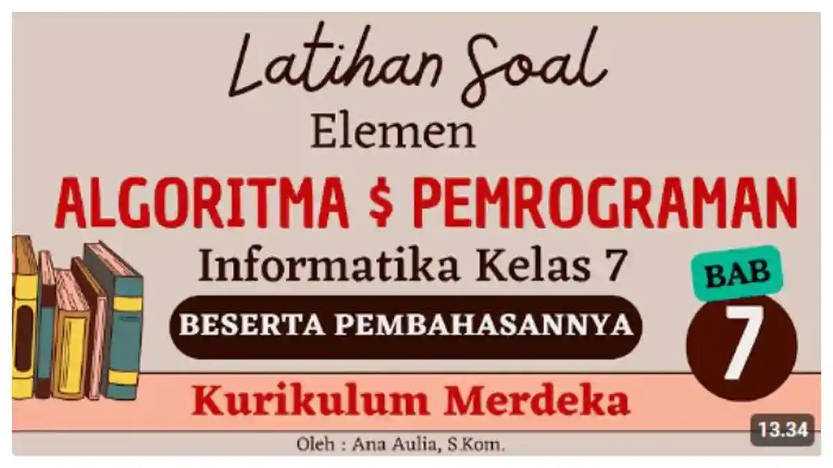 20 Kunci Jawaban Contoh Soal Algoritma dan Pemograman Untuk Bimbingan Belajar Siswa