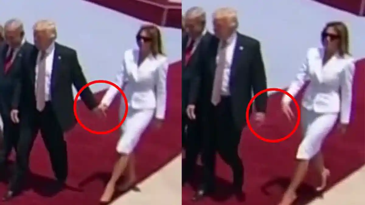 HEBOH! Melania Tepis Tangan Donald Trump Saat Ingin Menggandengnya