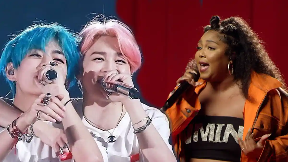 Mengagumi Persahabatan V dan Jimin, Lizzo Pakai Baju Bertuliskan VMIN saat Bawakan Lagu BTS