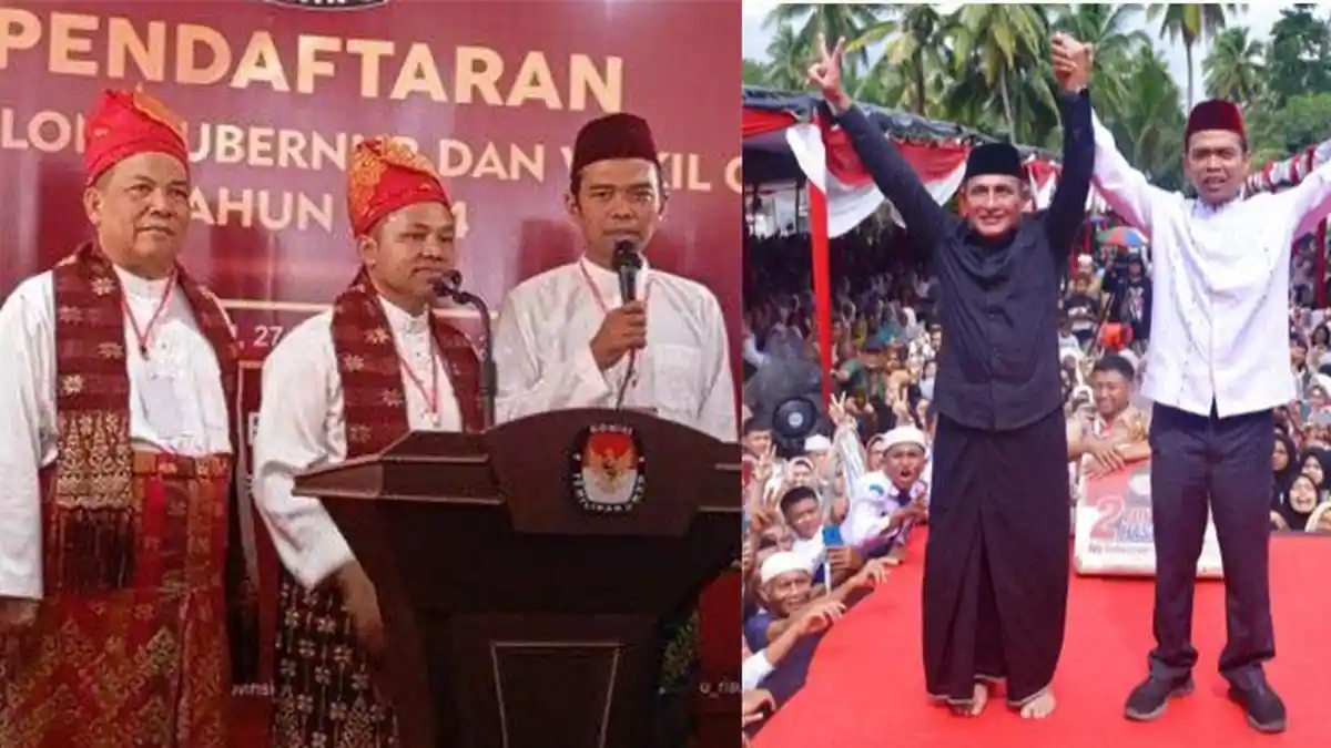 Beda Nasib Calon Gubernur yang Diendorse Ustaz Abdul Somad di Pilkada Riau dan Sumut