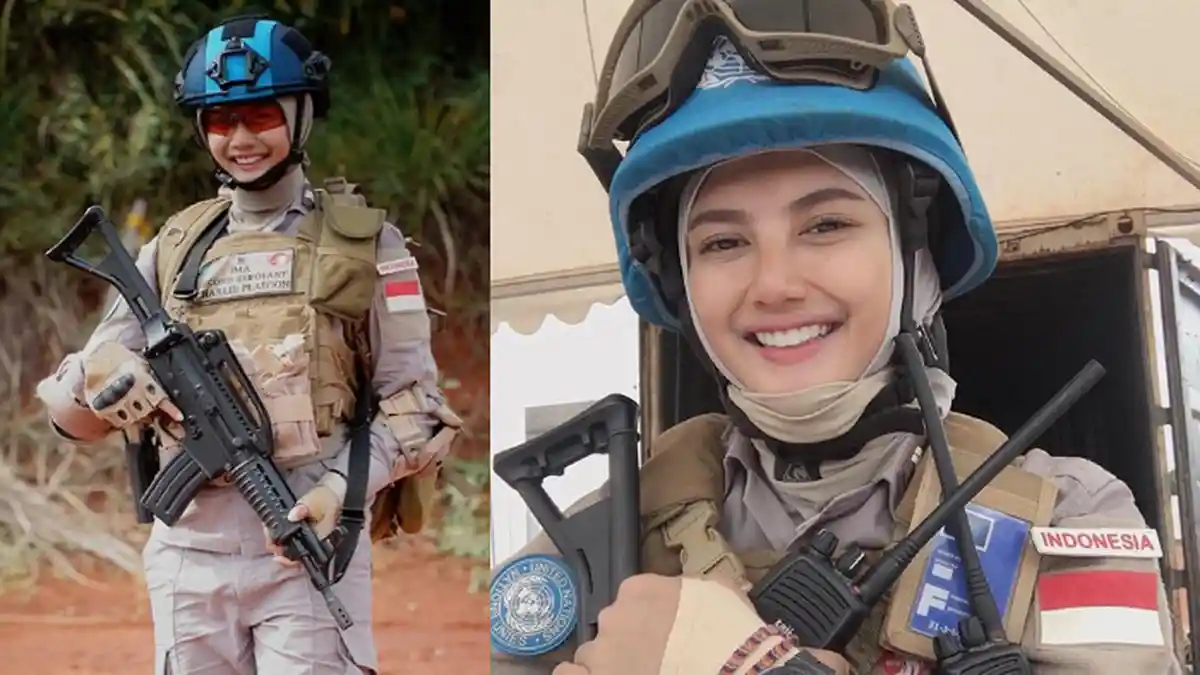 Sosok Briptu Hikma Nur Syafa, Polwan Berhijab yang Fotonya Viral, Bertugas di Afrika & Jago Tembak