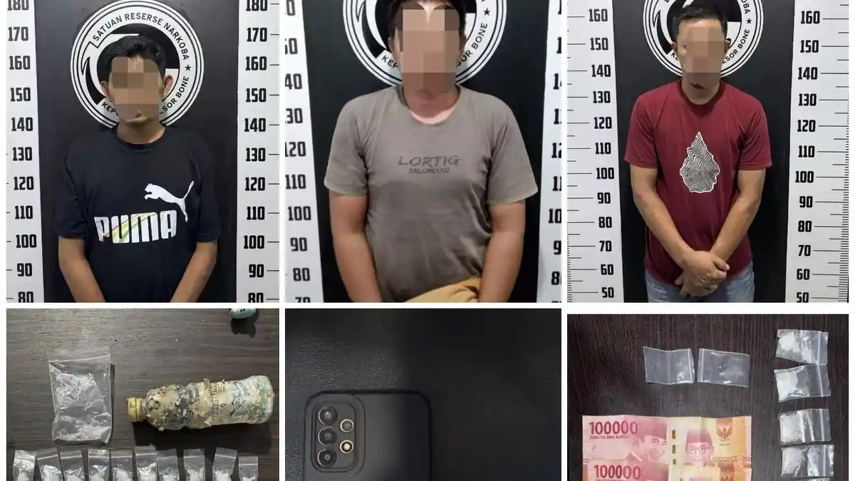Bandar Narkoba Ditangkap di Mare Bone, 30 Sachet Sabu Disembunyikan Belakang Rumah