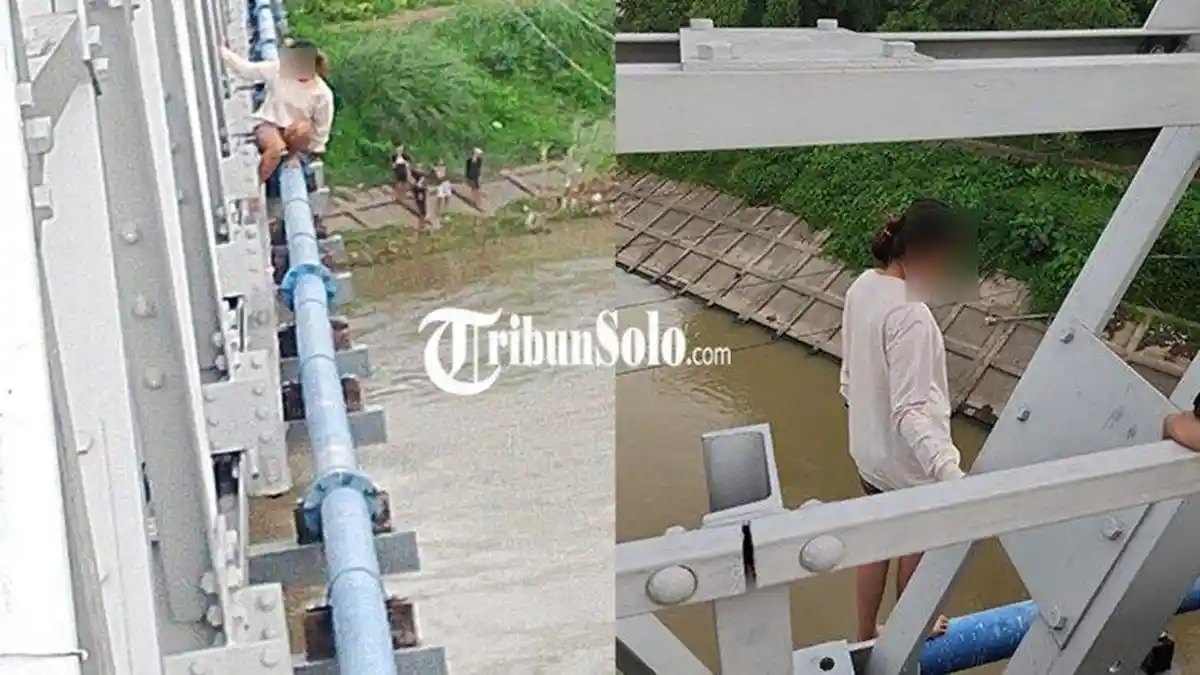 Upaya Bunuh Diri Wanita Muda di Jembatan Bacem Sukoharjo Digagalkan Warga Setempat