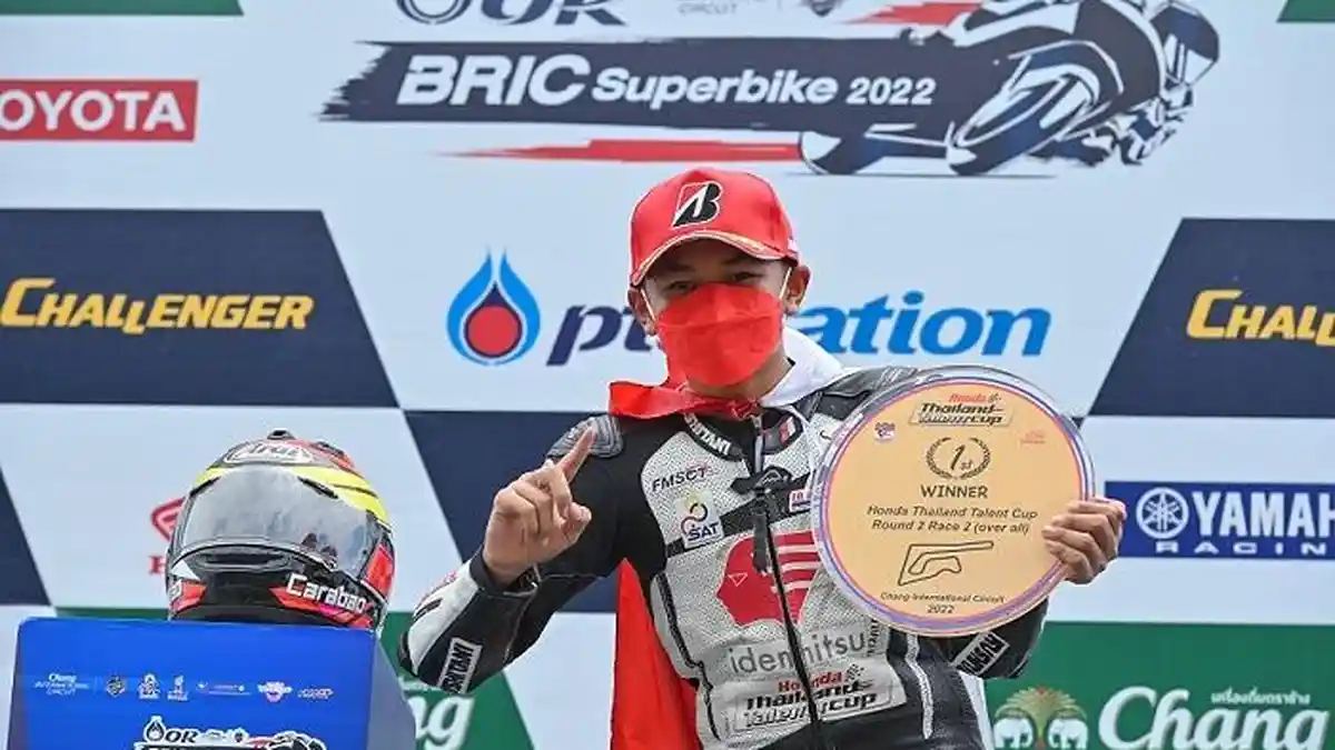 Pembalap Muda Astra Honda Berhasil Naik Podium di Thailand Talent Cup 2022