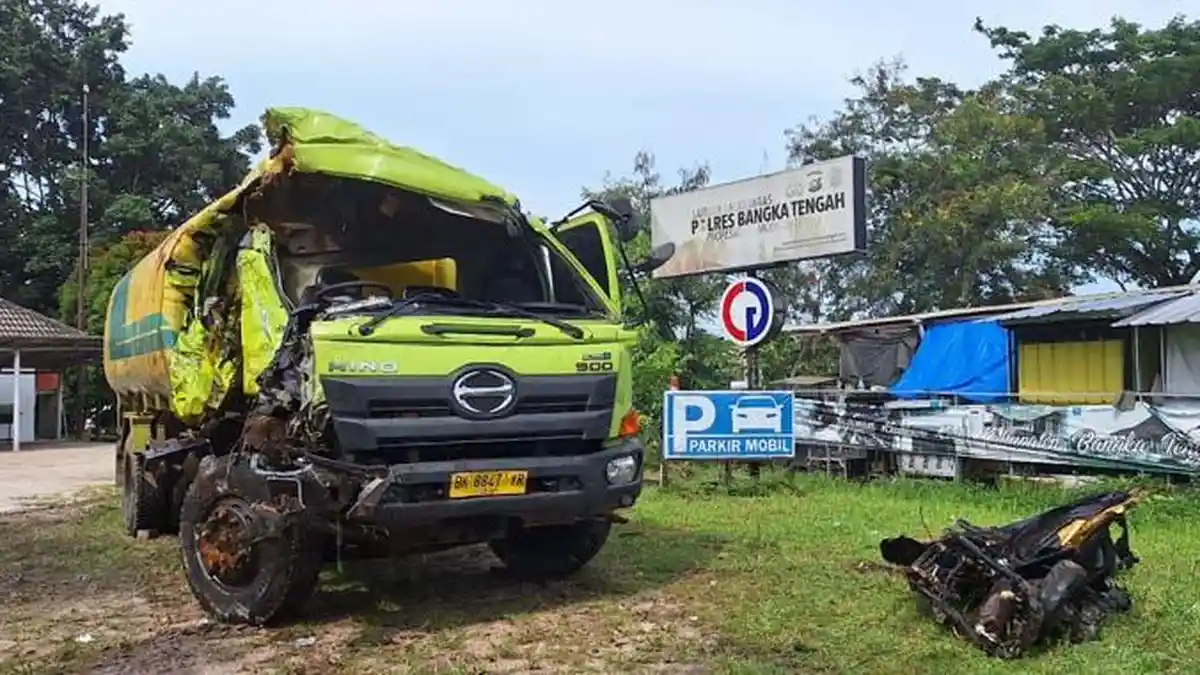 Update Kasus Tabrakan Beruntun di Desa Cambai Bangka Tengah, Human Error Ini Diduga Penyebabnya