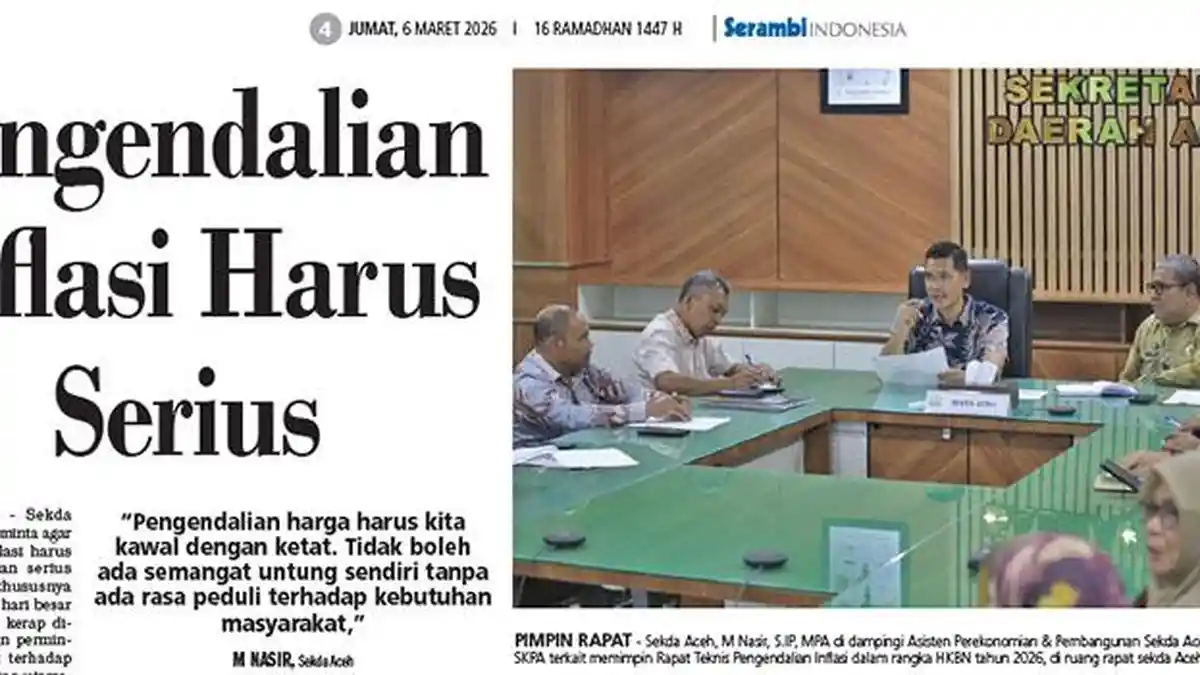 Pengendalian Inflasi Harus Serius