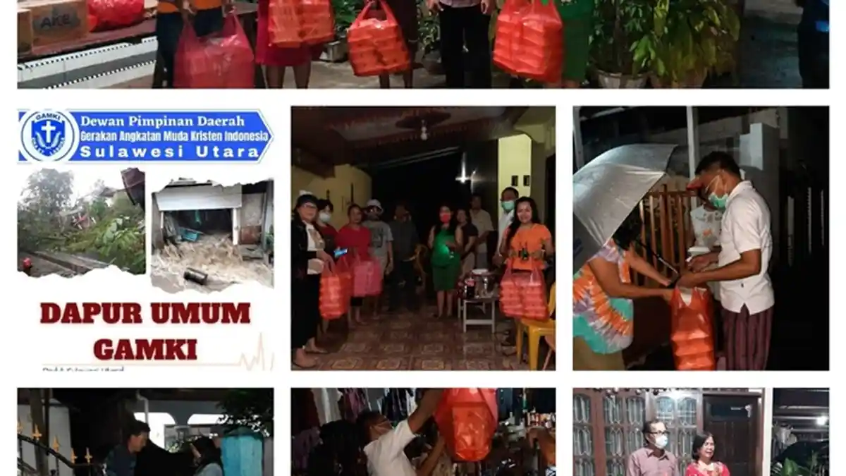 Bantu Korban Bencana, GAMKI Sulut Buka Dapur Umum