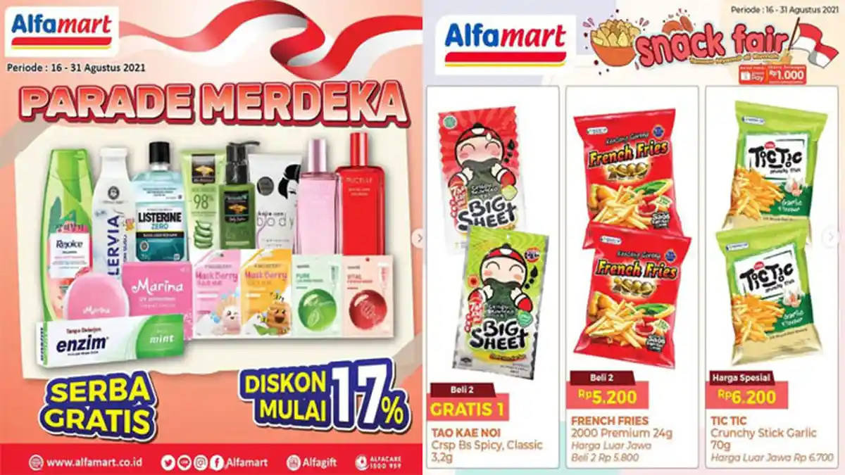 PROMO ALFAMART Terbaru Hari Ini 18 Agustus 2021, Parade Merdeka hingga Diskon Hemat