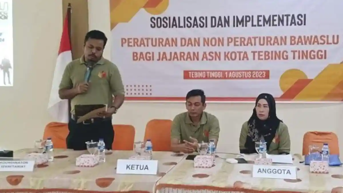 Bawaslu Tebing Tinggi Wanti-wanti Camat hingga Lurah Tak Terlibat Politik Praktis