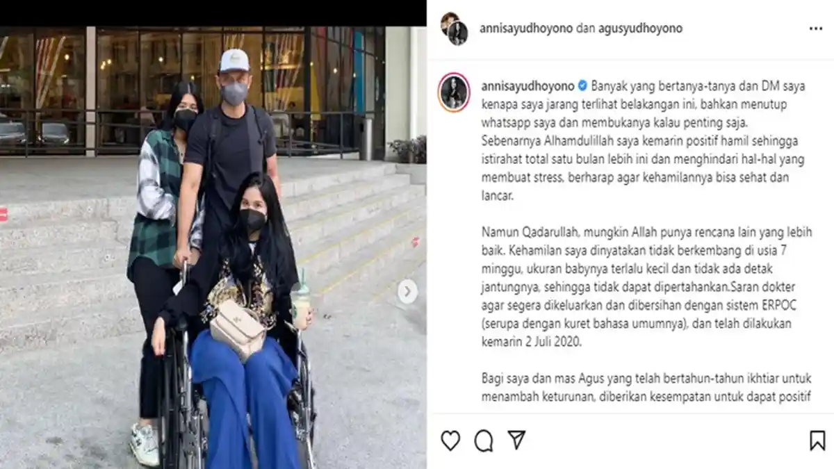 Lama Tak Muncul,  Annisa Pohan Yudhoyono Bagikan Kabar Duka, Janin yang Dikandungnya Meninggal Dunia