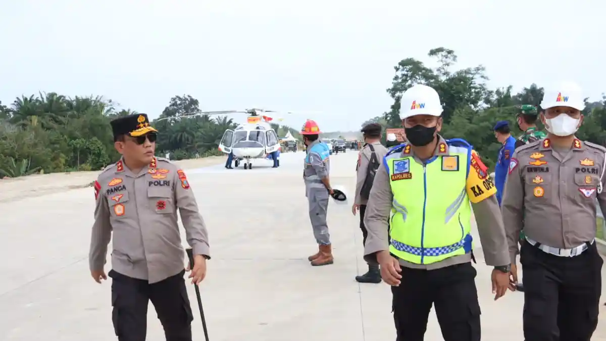 Kapolda Sumut Cek Simulasi Alih Arus Tol Tebing Tinggi- Indrapura dan Tol Sinaksak- Dolok Merawan