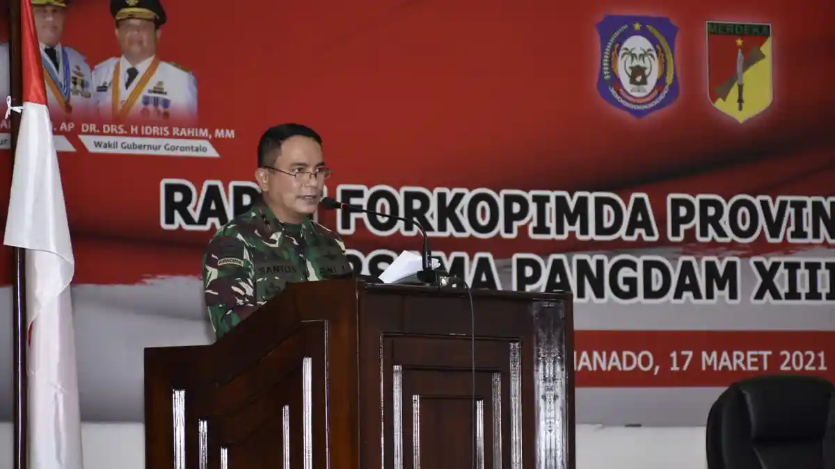 Kodam XIII/Merdeka Tingkatkan Koordinasi Dengan Pemerintah Gorontalo