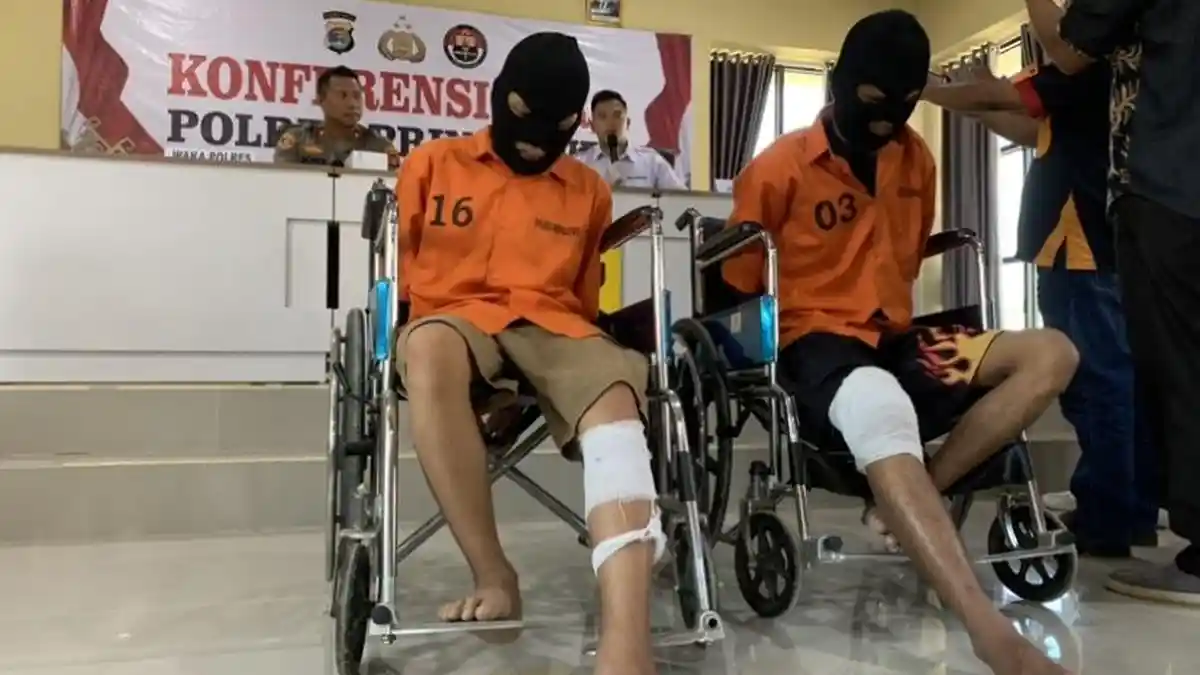 Dua Tersangka Curanmor 12 TKP Selalu Gunakan Senpi Rakitan Ketika Beraksi