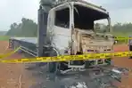 Heboh! Mayat Ditemukan di Dalam Truk yang Hangus Terbakar di Perkebunan Tebu di Ogan Ilir
