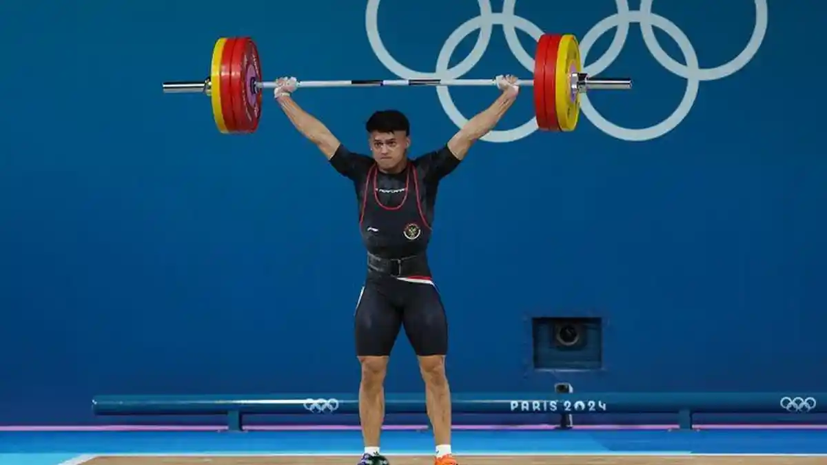 Atlet Angkat Besi Indonesia Rizki Juniansyah Sabet Emas di Olimpiade Paris 2024