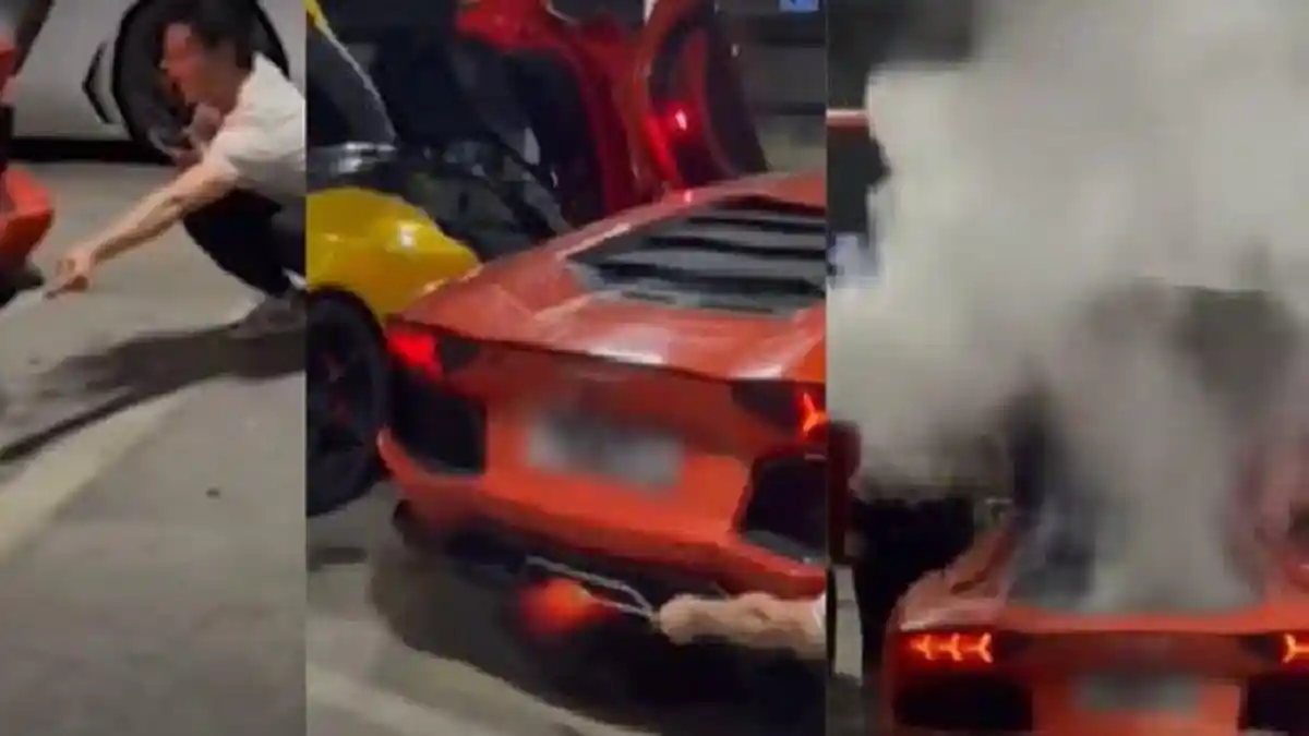 Pria Ini Iseng Bakar Sate di Knalpot Lamborghini Miliknya, Begini Jadinya