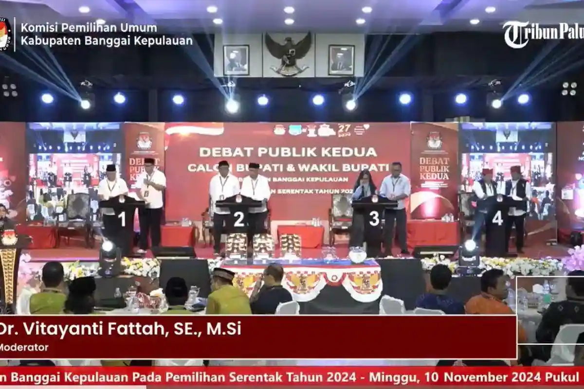 Empat Paslon Bupati Unjuk Gagasan dalam Debat Publik Kedua Pilkada Bangkep 2024