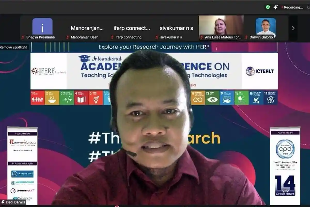 Dosen Teknokrat Dedi Darwis Jadi Keynote Speaker di ICTERLT 2025, Bahas Soal AI