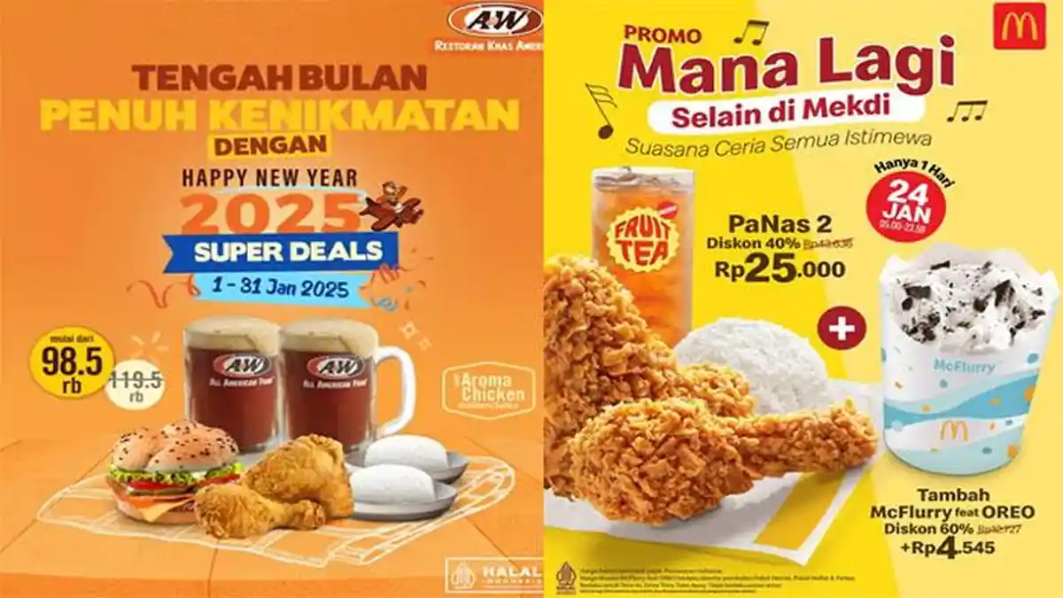 Promo Makanan Terbaru Januari 2025, Nikmati Menu Burger King KFC McD Hokben Pizza Hut Solaria A&W