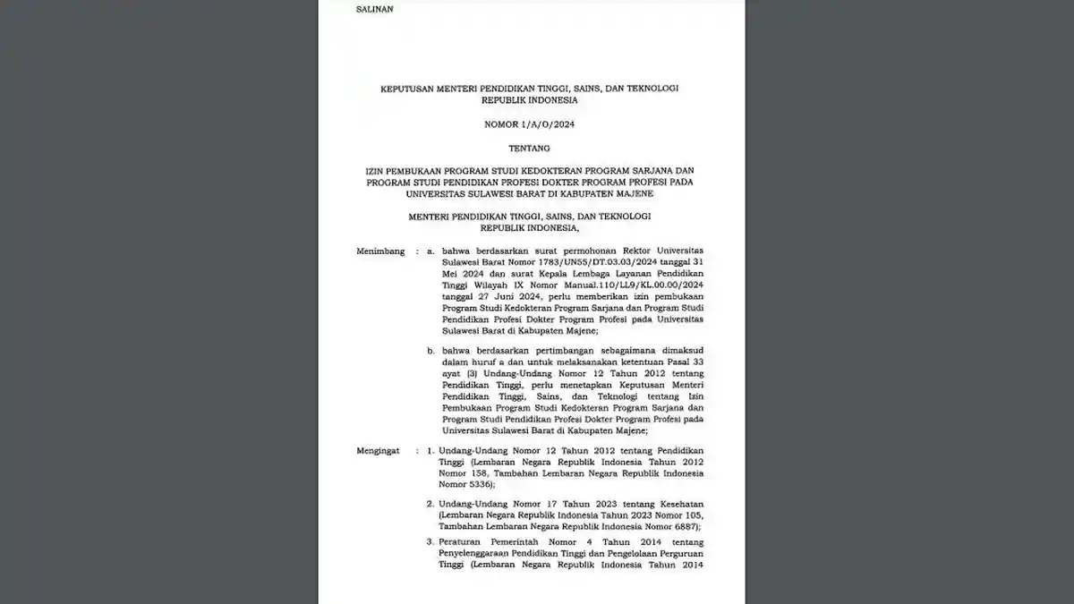 Unsulbar Terima SK Izin Pembukaan Prodi Kedokteran dan Prodi Pendidikan Profesi Dokter - Salinan-SK-lembar-1.jpg
