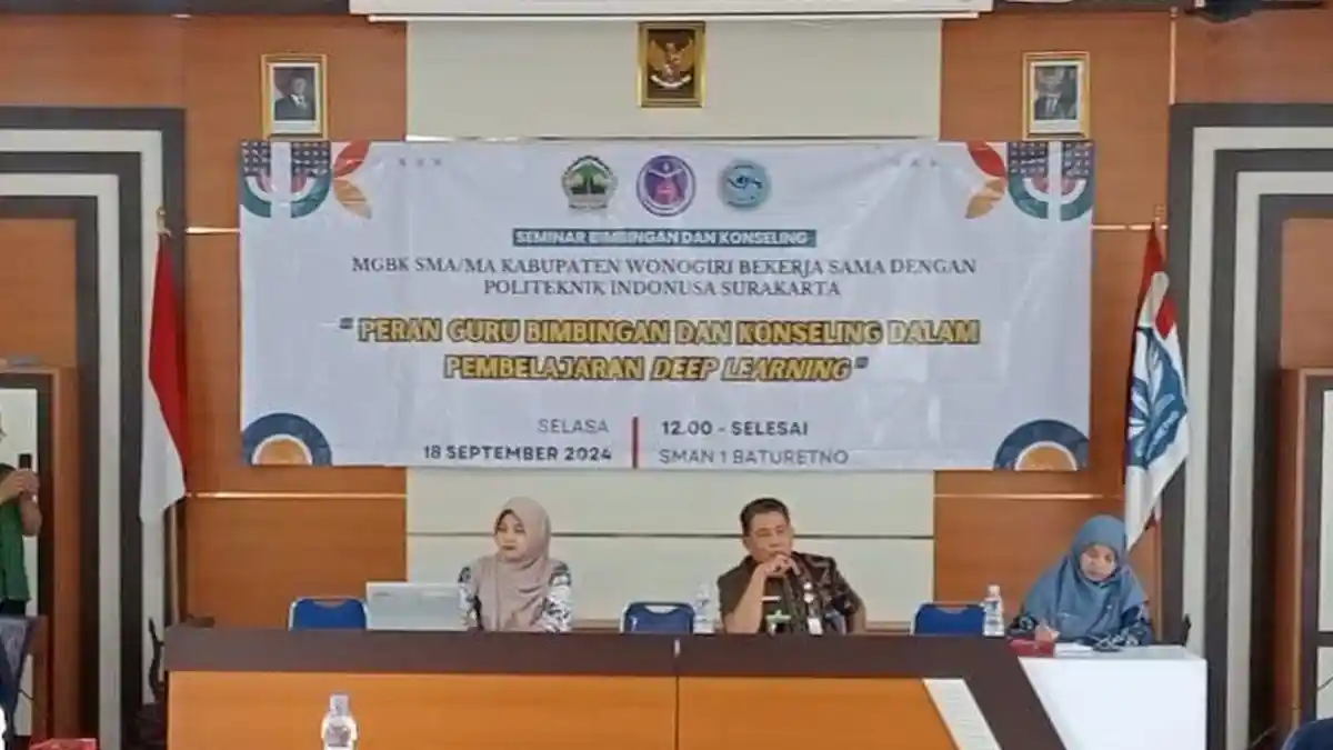 Seminar Guru SMA Wonogiri Kolaborasi dengan INDONUSA: Peran Guru BK dalam Pembelajaran Deep Learning