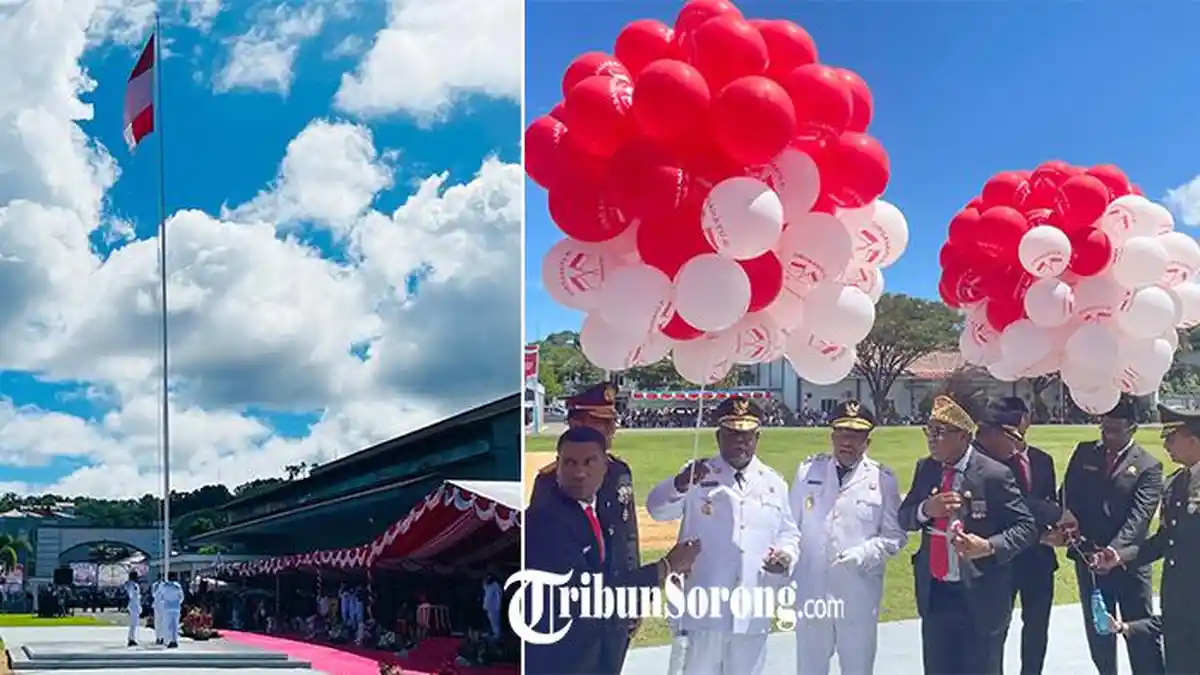 HUT Ke-80 RI, Pemprov Gelar Upacara di Lantamal XIV Sorong dan Launching Bandara Internasional DEO