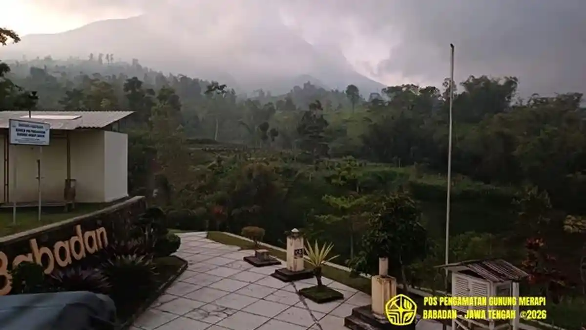 Aktivitas Gunung Merapi Senin 15 Juni 2026 Pagi: BPPTKG Catat Ada 4 Kali Guguran Lava