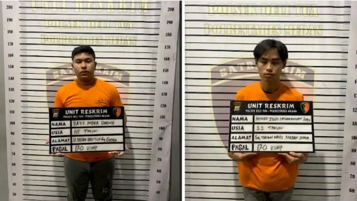 Tampang 2 Geng Motor yang Serang Warkop Hingga Rampas Motor Warga di Delitua