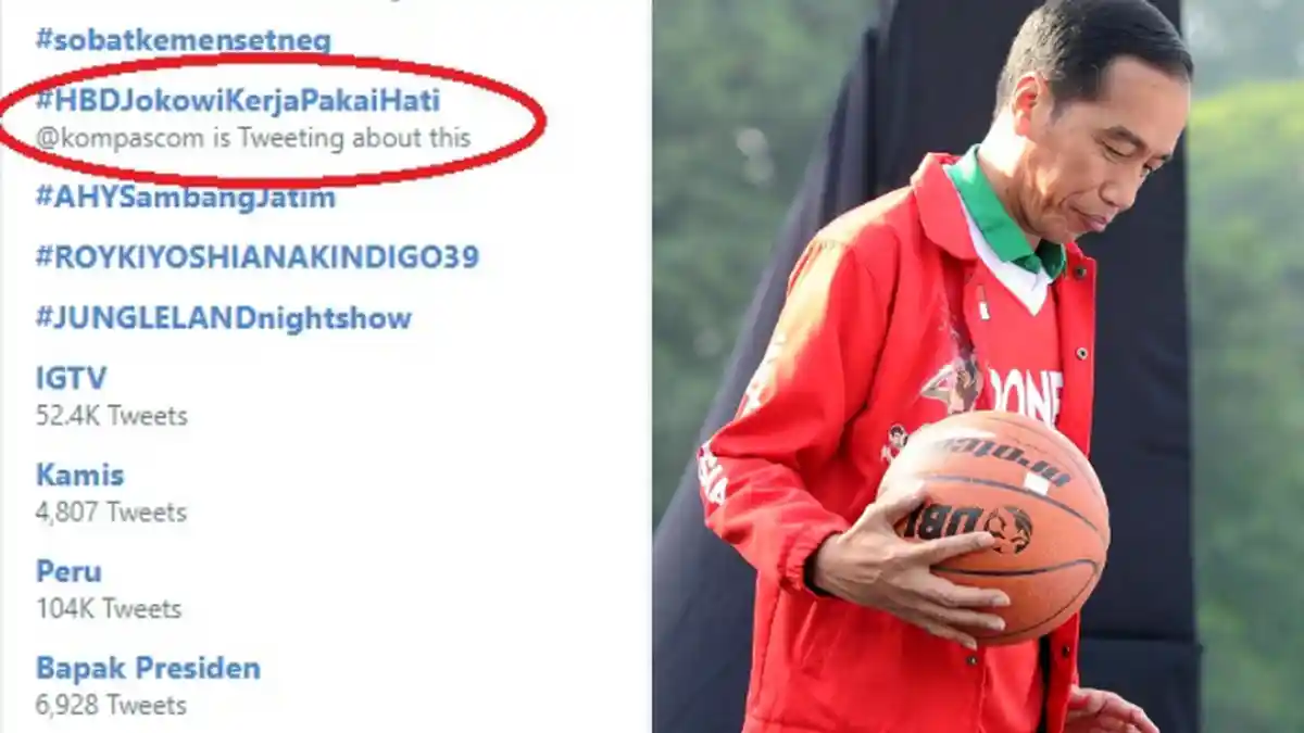 Jokowi Ulang Tahun, Tagar #HBDJokowiKerjaPakaiHati Trending di Twitter