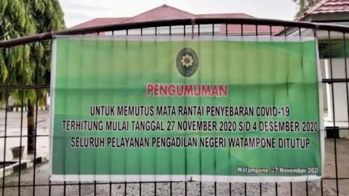 Besok, Pengadilan Negeri Kelas IA Watampone Kembali Dibuka Setelah Sepekan Ditutup