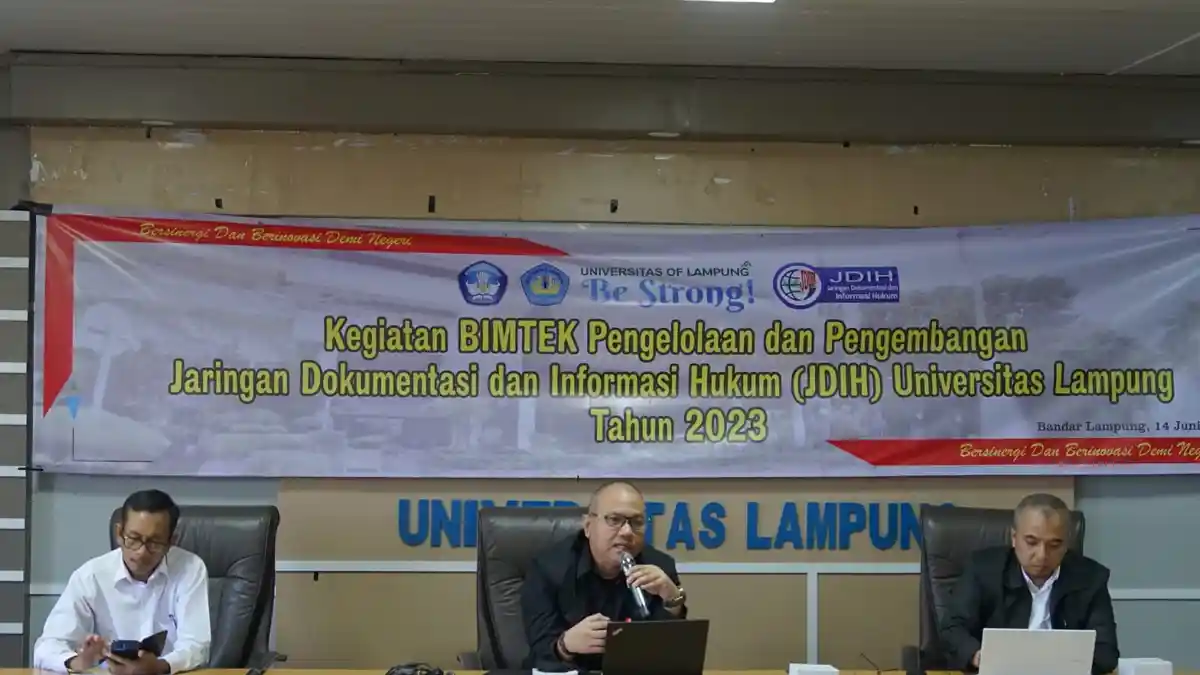 Universitas Lampung Gelar Bimbingan Teknis Pengelolaan JDIH