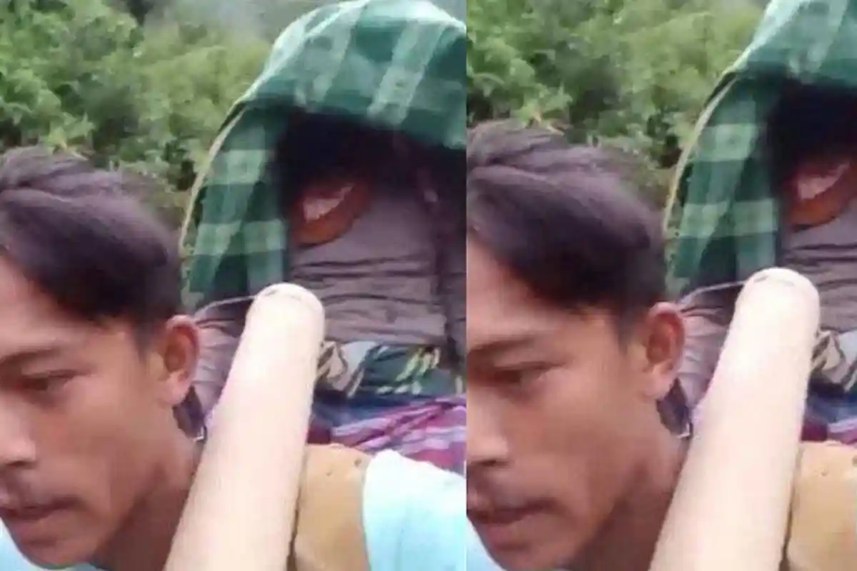 Warga Ngos-ngosan Tandu Juanda 48 Km ke Puskesmas karena Jalan Rusak, Angkut Pakai Bambu dan Sarung