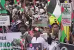 Demo Gaza di Depan Kedubes AS
