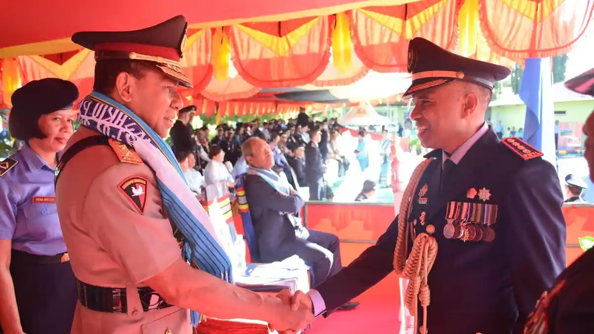 Kapolda NTT Didampingi Lima Kapolres Hadiri Perayaan HUT Polisi Timor Leste