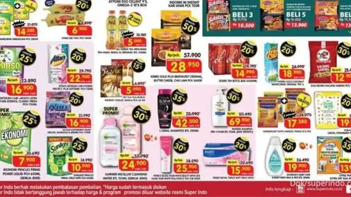 Promo Superindo Hari ini Selasa 4 April 2023, Belanja Super Murah, Ada Diskon hingga 50 Persen
