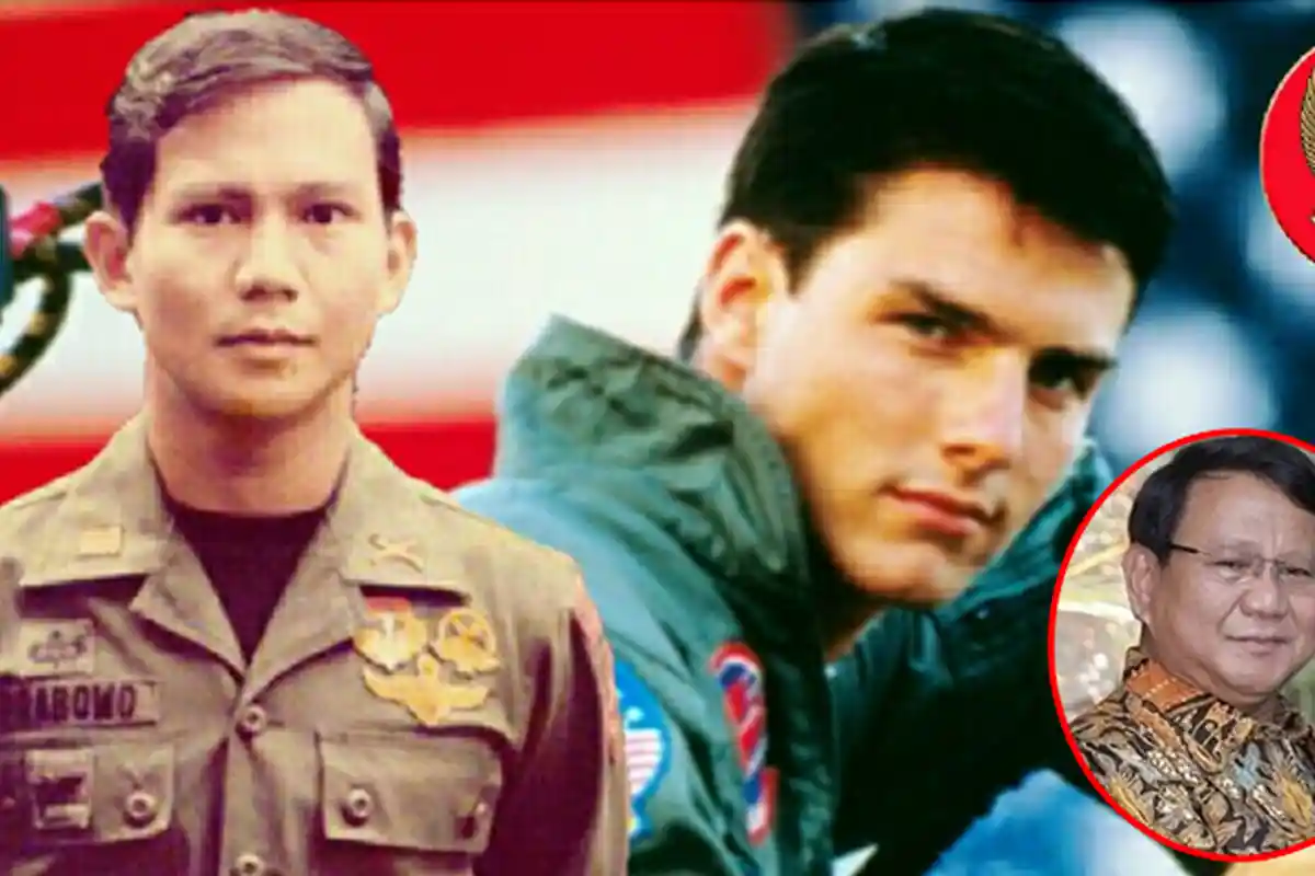 Potretnya Disandingkan dengan Tom Cruise Muda, Prabowo Tertawa : Ini Apa yang Dibandingkan?