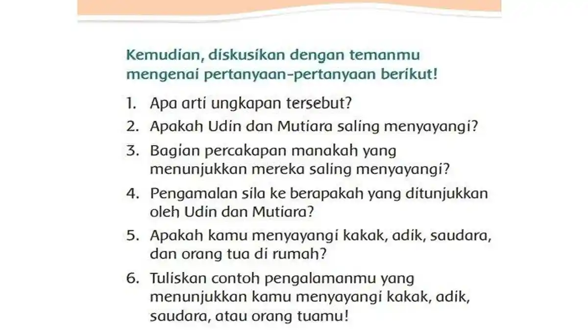 Kunci Jawaban Tema 1 Kelas 2 SD Halaman 16, Ayo Berdiskusi Tentang Kata Ungkapan