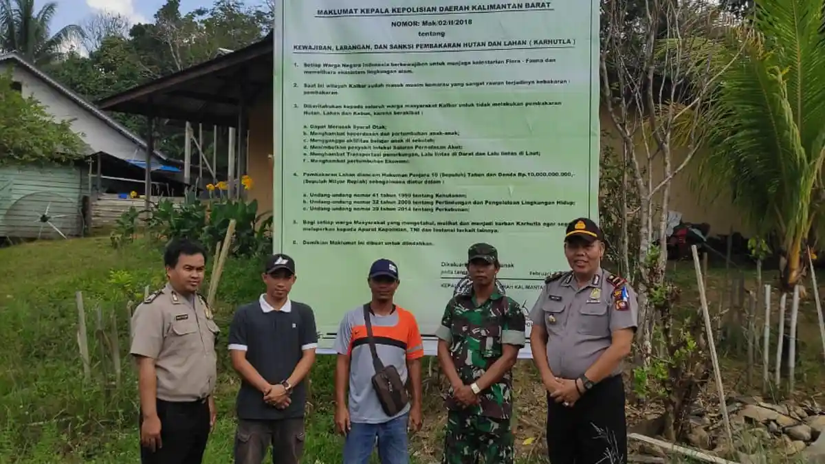 Polisi dan TNI Gencar Sosialisasi Larangan Bakar Hutan dan Lahan